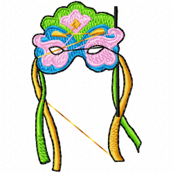 Masks Embroidery Design 4